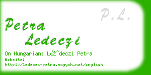 petra ledeczi business card